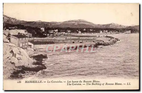 Cartes postales Marseille la Corniche les Bancs du Roucas Blanc