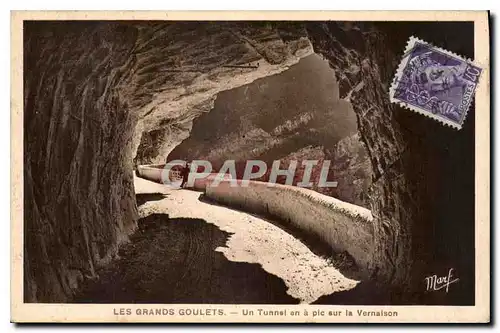 Cartes postales Les Grands Goulets un Tunnel en a pic sur la Vernaison