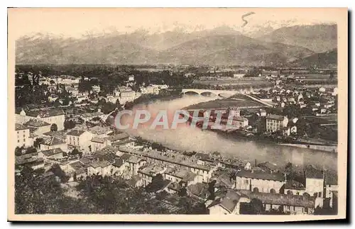 Cartes postales Grenoble vue generale de l'Ile Verte la Tronche et les Alpes