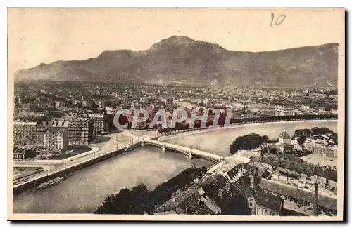 Cartes postales Grenoble vue generale et le Moucherotte prise du Fort Rabot