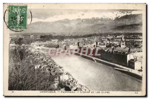 Cartes postales Grenoble Panorama l'Isere et les Alpes