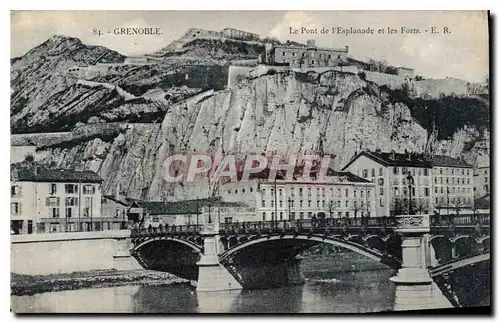 Cartes postales Grenoble le Pont de l'Esplanade et les Forts