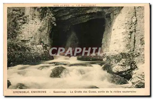 Ansichtskarte AK Alpes le Dauphine Grenoble Environs Sassenage la Grotte des Cuves Sortie de la riviere Souterrai