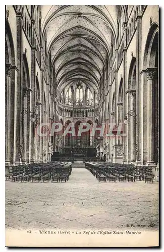 Cartes postales Vienne Isere la Nef de l'Eglise Saint Maurice