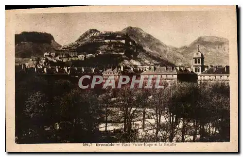 Cartes postales Grenoble Place Victor Hugo et la Bastille