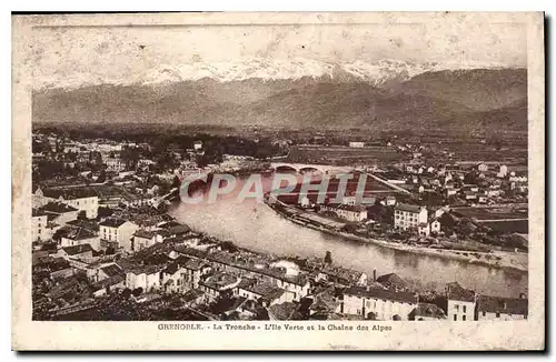 Ansichtskarte AK Grenoble la Tronche l'Ile Verte et la Chaine des Alpes