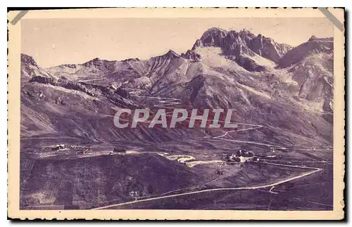 Ansichtskarte AK Dauphine le Col Lautaret les Lacets du Galibier et le Grand Galibier