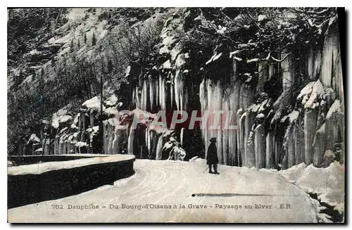 Cartes postales Dauphine du Bourg d'Oisans a la Grave Paysage en Hiver