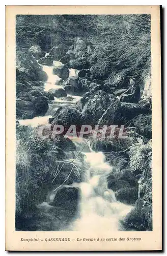 Cartes postales Dauphine Sassenage le Germe a sa sortie des Grottes