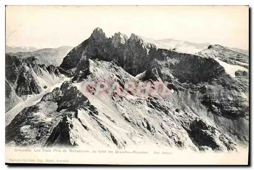 Cartes postales Grenoble Les Trois pics de Belledone au fond les Grandes Rousses