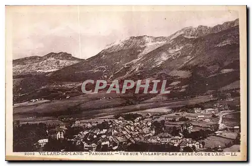 Cartes postales Villard de Lans Panorama vue sur Villard de Lans et le Col de l'Arc