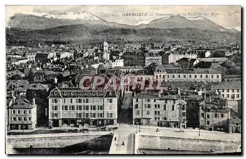 Cartes postales Grenoble Panorama de la Ville et des Alpes