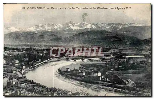 Cartes postales Grenoble Panorama de la Tronche et la Chaine des Alpes