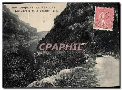 Ansichtskarte AK Dauphine le Vercors Les Gorges de la Bourne