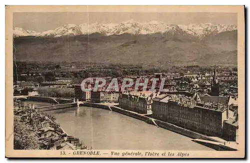 Ansichtskarte AK Grenoble vue generale l'Isere et les Alpes