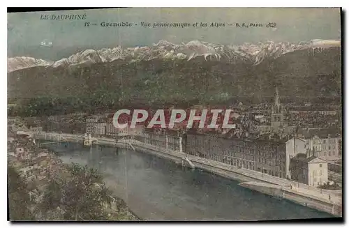 Ansichtskarte AK Grenoble vue panoramique et les Alpes