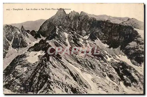 Cartes postales Dauphine les Arretes et les Trois Pics de Beledonne