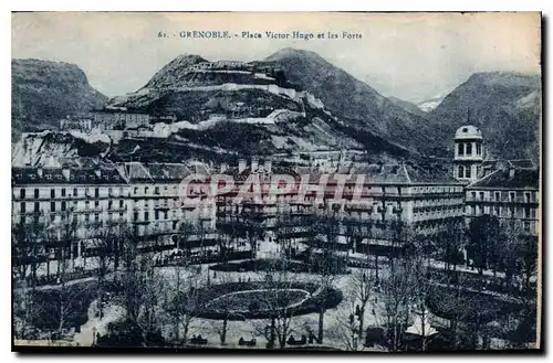 Ansichtskarte AK Grenoble place Victor Hugo et les Forts