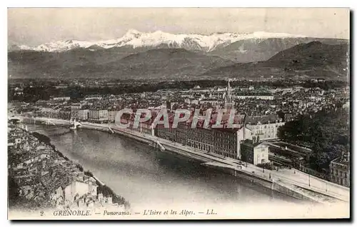 Cartes postales Grenoble Panorama l'Isere et les Alpes