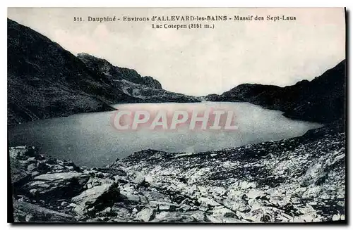 Ansichtskarte AK Dauphine Environs d'Allevard les Bains Massif des Sept Laus lac Cotepen