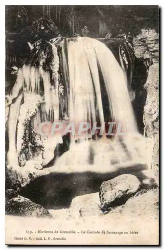 Ansichtskarte AK Environs de Grenoble la cascade de Sassenage en hiver