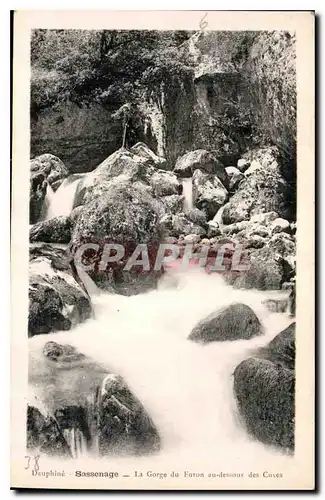 Cartes postales Dauphine Sassenage la Gorge du Furon au dessons des Cuves