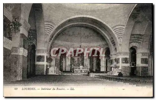 Cartes postales Lourdes Interieur du Rosaire