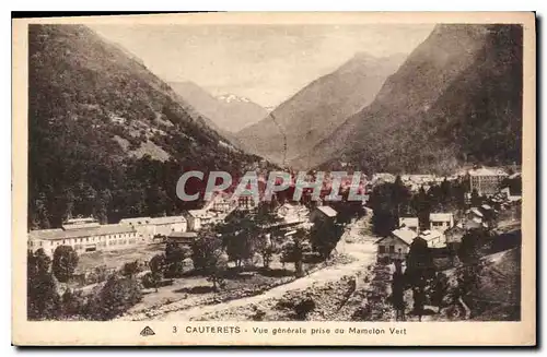 Cartes postales Cauterets vue generale prise du Mamelon Vert