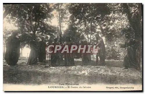 Ansichtskarte AK Les Pyrenees Lourdes Xe Station du Calvaire