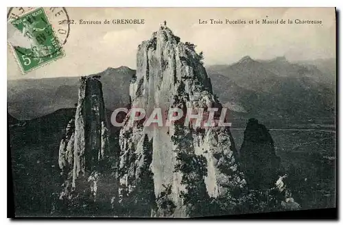 Cartes postales Environs de Grenoble les Trois Pucelles et le Massif de la Chartreuse