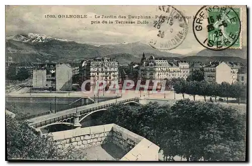 Cartes postales Grenoble le Jardin des Dauphins Perspective sur la Ville pris de la Terrasse Dolle