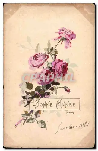 Cartes postales Bonne Annee Fleurs