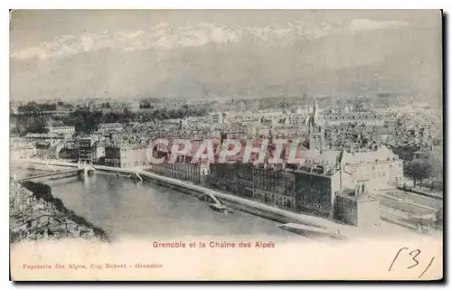 Cartes postales Grenoble et la Chaine des Alpes