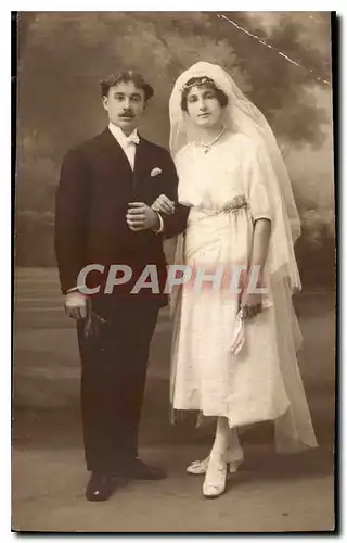 CARTE PHOTO Femme Mariage