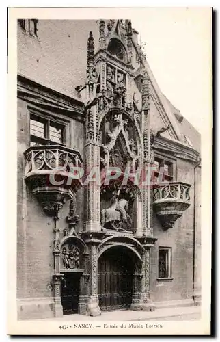 Cartes postales Nancy Entree du Musee Lorrain