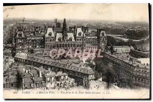 Ansichtskarte AK Paris l'Hotel de Ville vue prise de la Tour Saint Jacques