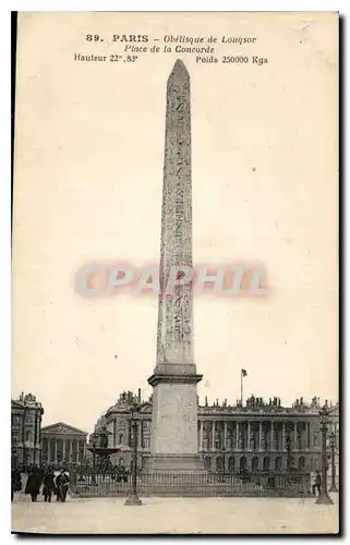 Ansichtskarte AK Paris Obelisque de Louqsor Place de la Concorde