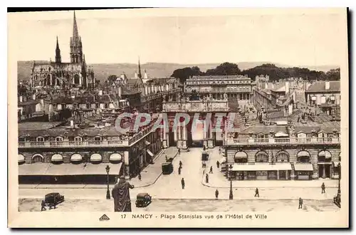 Cartes postales Nancy Place Stanislas vue de l'Hotel de Ville