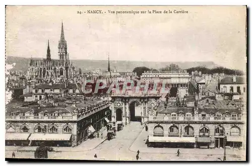 Cartes postales Nancy vue panoramique sur la Place de la Carriere