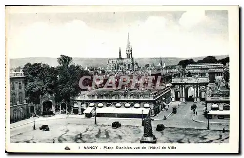 Cartes postales Nancy Place Stanislas vue de l'Hotel de Ville