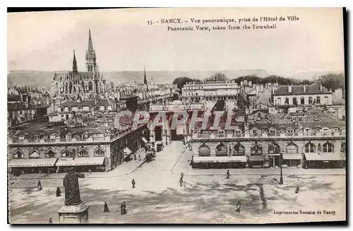 Cartes postales Nancy vue panoramique prise de l'Hotel de Ville