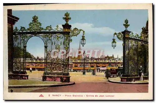 Cartes postales Nancy Place Stanislas Grilles de Jean Lamour