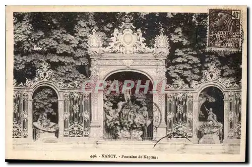 Cartes postales Nancy fontaine de Neptune