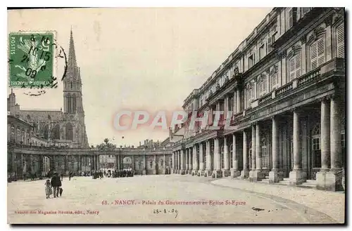 Ansichtskarte AK Nancy Palais du Gouvernement et Eglise St Epvre