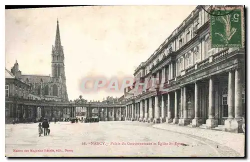 Ansichtskarte AK Nancy Palais du Gouvernement et Eglise St Epvre