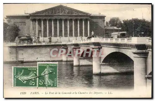 Ansichtskarte AK Paris le Pont de la Concorde et la Chambre des Deputes