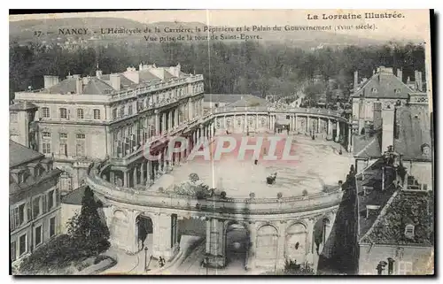 Cartes postales La Lorraine Illustree Nancy l'Hemicycle de la Carriere la Pepiniere et le Palais du Gouvernement