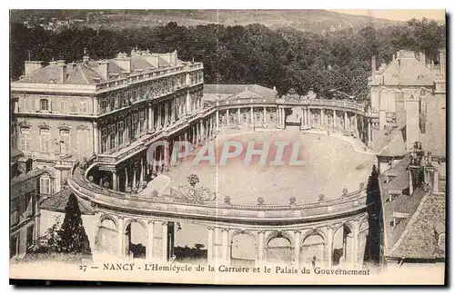 Cartes postales Nancy l'Hemicycle de la Carriere et le Palais du Gouvernement