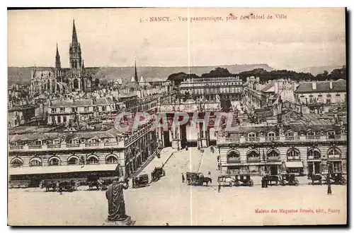 Cartes postales Nancy vue panoramique prise de l'Hotel de Ville