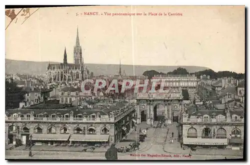 Cartes postales Nancy vue panoramique sur la Place de la Carriere